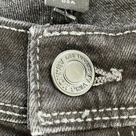 Flying Monkey women’s size 25 NWT black faded Denim jeans - Picture 14 of 15